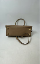 Load image into Gallery viewer, Michael Kors Womens Harper Beige Leather Satchel Handbag Stained Interior
