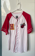 Load image into Gallery viewer, NBA Mens Multicolor Miami Heat Short Sleeve Baseball Jersey Size Large
