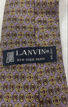 Load image into Gallery viewer, Lanvin Mens Multicolor Printed Silk Adjustable Keeper Loop Formal Pointed Tie
