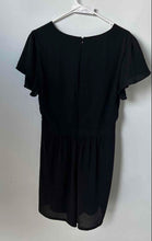 Load image into Gallery viewer, Express Womens Black Short Sleeve Deep V-Neck Back Zipper One-Piece Romper Sz 12
