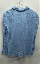 Load image into Gallery viewer, Zara Womens Blue Long Sleeve Collared Pockets Button-Up Shirt Size Large
