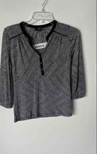 Load image into Gallery viewer, The Limited Womens Black White Printed 3/4 Sleeve Blouse Top Size XS
