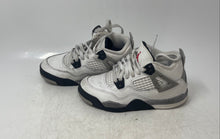 Load image into Gallery viewer, Nike Boys Air Jordan 4 Retro White Black Gray Lace-Up Sneaker Shoes Size 12C
