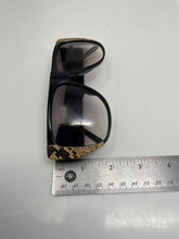 Load image into Gallery viewer, Harve Bernard Women's Black Sunglasses with Brown Snake Skin Details
