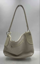 Load image into Gallery viewer, Authentic Brighton Womens Ivory Pebbled Leather Bottom Studs Shoulder Handbag
