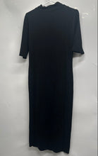 Load image into Gallery viewer, Zara Womens Black Short Sleeve Mock Neck Pullover Sheath Dress Size XL
