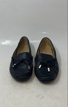 Load image into Gallery viewer, Michael Kors Womens Sutton Black Leather Slip-On Flat Moccasin Shoes Size 7
