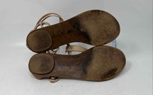 Load image into Gallery viewer, Aldo Womens Beige Leather Open Toe Ankle Strap Thong Sandals Size 7.5
