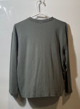 Load image into Gallery viewer, Zara Womens Green Cotton Long Sleeve Crew Neck Pullover T-Shirt Size M With Tag
