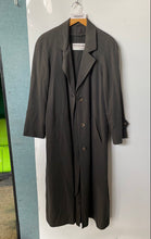 Load image into Gallery viewer, Jones New York Womens Gray Wool Long Sleeve Pockets Collared Trench Coat No Size
