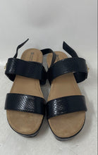 Load image into Gallery viewer, Giani Bernini Womens Elloise Black Leather Platform Slingback Sandals Size 7M
