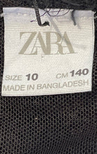 Load image into Gallery viewer, Zara Womens Black Short Sleeve Round Neck Regular Fit Cropped Blouse Top Size 10
