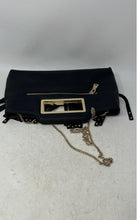 Load image into Gallery viewer, INC International Concepts Womens Black Studded Fringe Chain Strap Crossbody Bag
