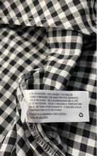 Load image into Gallery viewer, A New Day Womens White Black Gingham Long Sleeve Blouse Top Size Small
