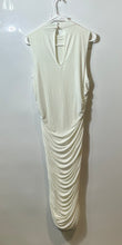 Load image into Gallery viewer, Fashion Nova Womens White Sleeveless Ruched Long Bodycon Dress Size 1X With Tag
