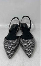 Load image into Gallery viewer, Alfani Womens Ryann Black White Animal Print Pointed Toe Slingback Flats Size 8M
