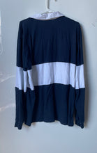 Load image into Gallery viewer, Levi's Mens Blue White Colorblock Cotton Long Sleeve Golf Polo Shirt Size XL
