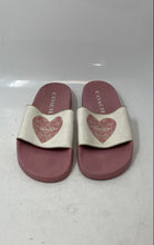 Load image into Gallery viewer, Coach Womens Uli Sport White Pink Signature Heart Slip-On Slide Sandals Size 8
