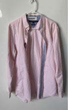Load image into Gallery viewer, Tommy Hilfiger Mens Pink Striped Printed Classic Fit Button-Up Shirt Size M
