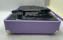 Load image into Gallery viewer, Jorlai Model J-TT300 Purple Bluetooth 3-Speed Portable Record Player Untested
