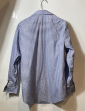 Load image into Gallery viewer, Calvin Klein Mens Blue White Check Long Sleeve Slim Fit Dress Shirt Size 16.5
