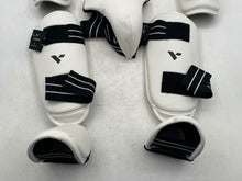 Load image into Gallery viewer, LXV Vision White Black Taekwondo Platinum Protective Gears Set Size S 6 Pcs
