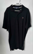 Load image into Gallery viewer, U.S. Polo Assn. Mens Black Cotton Spread Collar Short Sleeve Polo Shirt Size XL
