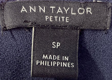 Load image into Gallery viewer, Ann Taylor Womens Blue Long Sleeve Quarter-Zip Blouse Top Size SP
