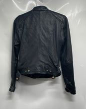 Load image into Gallery viewer, Zara Basic Womens Black Leather Long Sleeve Full-Zip Biker Jacket Size Small
