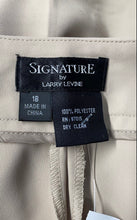 Load image into Gallery viewer, Signature By Larry Levine Womens Tan Flat Front Dress Pants Size 18 With Tags
