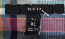 Load image into Gallery viewer, Banana Republic Mens Multicolor Plaid Cotton Slim Fit Button-Up Shirt Sz XL Tall
