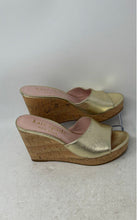 Load image into Gallery viewer, Kate Spade New York Womens Penelope Pink Gold Leather Wedge Slide Sandals Sz 9 B
