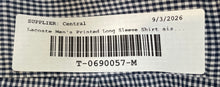 Load image into Gallery viewer, Lacoste Mens Black White Check Print Long Sleeve Collared Dress Shirt Size 44
