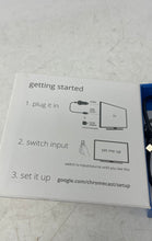 Load image into Gallery viewer, Google H2G2-42 Chromecast Black Media Streaming Player W/ Accessories Not Tested
