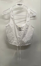 Load image into Gallery viewer, Calvin Klein Womens White Sleeveless Button Front Cropped Tank Top Size Small
