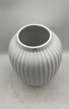 Load image into Gallery viewer, Kahler Hans Christian Bauer White Ribbed Collectible Ceramic Home Decor Vase
