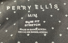 Load image into Gallery viewer, Perry Ellis Mens Black White Geometric Print Short Sleeve Button-Up Shirt Size M
