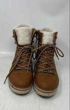 Load image into Gallery viewer, Nordstrom Rack Womens Brown Beige Leather Lace-Up Ankle Boots Size 7M
