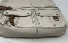 Load image into Gallery viewer, Fossil Womens Morgan Traveler Beige Pebbled Leather Outer Pockets Crossbody Bag
