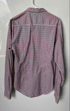 Load image into Gallery viewer, Zara Young Mens White Red Plaid Cotton Collared Long Sleeve Button-Up Shirt Sz L
