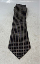 Load image into Gallery viewer, Perry Ellis Mens Brown Geometric Silk Adjustable Pointed Tie One Size
