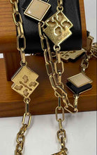 Load image into Gallery viewer, Authentic Tory Burch Women's Gold-Tone Black Cream Necklace
