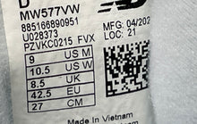 Load image into Gallery viewer, New Balance Unisex 577 MW577VW White Hook &amp; Loop Sneaker Shoes Size M9 W10.5 D
