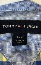 Load image into Gallery viewer, Tommy Hilfiger Mens Yellow Blue Plaid Long Sleeve Button-Up Shirt Size Large
