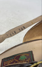 Load image into Gallery viewer, Paul Saller Womens Brown Open Toe Slip-On Pump Heels Size 39.5
