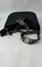 Load image into Gallery viewer, DKNY Womens Black Pebbled Leather Adjustable Strap Crossbody Bag
