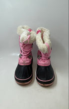 Load image into Gallery viewer, Dream Pairs Girls Forester Pink White Round Toe Lace-Up Snow Boots Size 5
