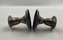 Load image into Gallery viewer, Lot Of 2 Pcs Regal Silver Tone Home Decor Metal Tabletop Candlesticks Holder
