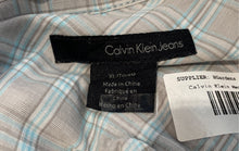Load image into Gallery viewer, Calvin Klein Mens Gray Plaid Print Short Sleeve Button-Up Shirt Size XL
