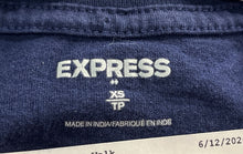 Load image into Gallery viewer, Express Mens Blue Cotton Short Sleeve V-Neck Pullover T-Shirt Size XS
